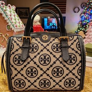 Tory BurchT Monogram Jacquard Barrel Bag